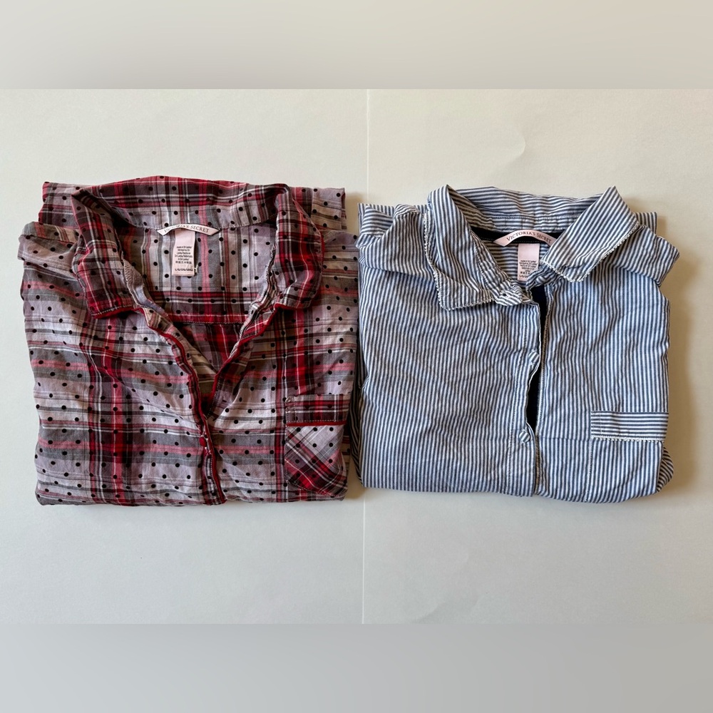 Victoria’s Secret 100% Cotton Button Down Sleepshirts Large